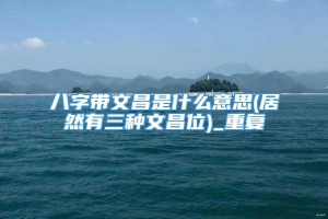 八字带文昌是什么意思(居然有三种文昌位)_重复