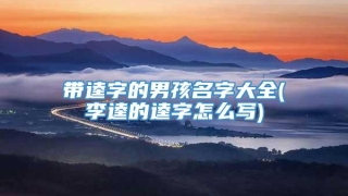 带逵字的男孩名字大全(李逵的逵字怎么写)