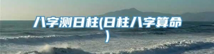 八字测日柱(日柱八字算命)