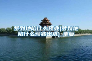 梦到地陷什么预兆(梦到地陷什么预兆出水)_重复