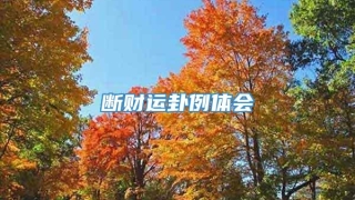断财运卦例体会