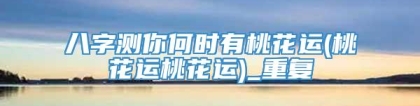 八字测你何时有桃花运(桃花运桃花运)_重复