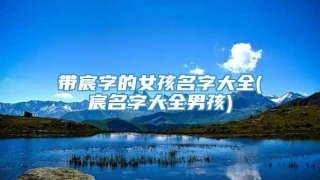 带宸字的女孩名字大全(宸名字大全男孩)