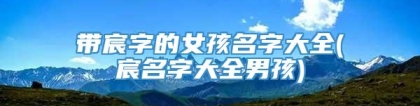 带宸字的女孩名字大全(宸名字大全男孩)