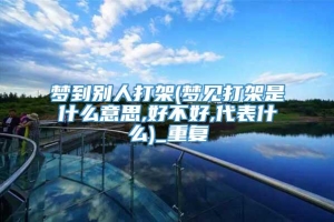 梦到别人打架(梦见打架是什么意思,好不好,代表什么)_重复