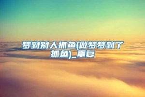 梦到别人抓鱼(做梦梦到了抓鱼)_重复