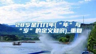 28岁是几几年(“年”与“岁”的定义知识)_重复