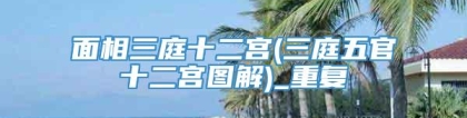 面相三庭十二宫(三庭五官十二宫图解)_重复