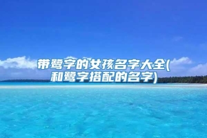 带鹭字的女孩名字大全(和鹭字搭配的名字)