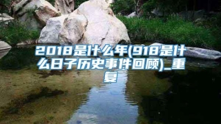 2018是什么年(918是什么日子历史事件回顾)_重复