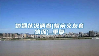 婚姻状况调查(相亲交友套路深)_重复