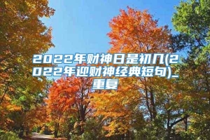 2022年财神日是初几(2022年迎财神经典短句)_重复