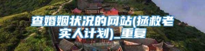 查婚姻状况的网站(拯救老实人计划)_重复