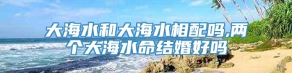 大海水和大海水相配吗,两个大海水命结婚好吗