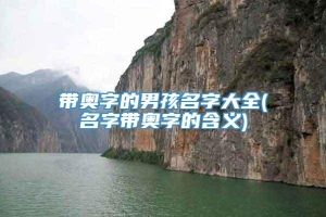 带奥字的男孩名字大全(名字带奥字的含义)