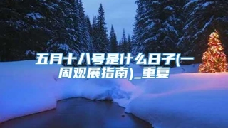 五月十八号是什么日子(一周观展指南)_重复