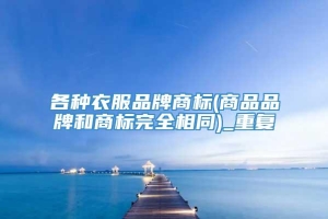各种衣服品牌商标(商品品牌和商标完全相同)_重复