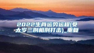2022生肖运势运程(受太岁三刑相刑打击)_重复