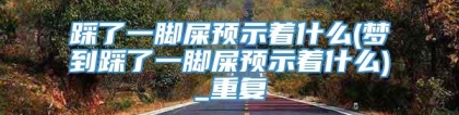 踩了一脚屎预示着什么(梦到踩了一脚屎预示着什么)_重复