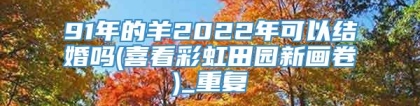 91年的羊2022年可以结婚吗(喜看彩虹田园新画卷)_重复
