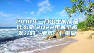 2010年二月出生的虎是什么命(2022年首个被处分的“老虎”)_重复