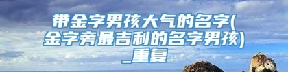 带金字男孩大气的名字(金字旁最吉利的名字男孩)_重复