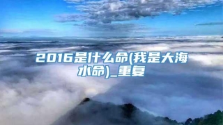2016是什么命(我是大海水命)_重复