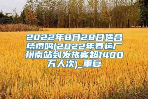 2022年8月28日适合结婚吗(2022年春运广州南站到发旅客超1400万人次)_重复