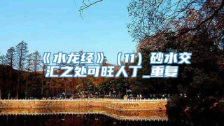《水龙经》（11）砂水交汇之处可旺人丁_重复