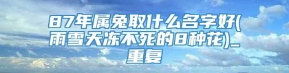 87年属兔取什么名字好(雨雪天冻不死的8种花)_重复