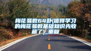 梅花易数64卦(值得学习的梅花易数基础知识先收藏了)_重复