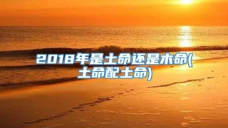 2018年是土命还是木命(土命配土命)
