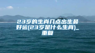 23岁的生肖几点出生最好运(23岁是什么生肖)_重复