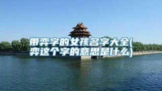 带弈字的女孩名字大全(弈这个字的意思是什么)