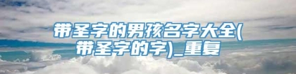 带圣字的男孩名字大全(带圣字的字)_重复