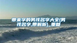 带来字的男孩名字大全(男孩名字,带解析)_重复
