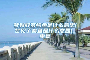 梦到好多鳄鱼是什么意思(梦见了鳄鱼是什么意思)_重复