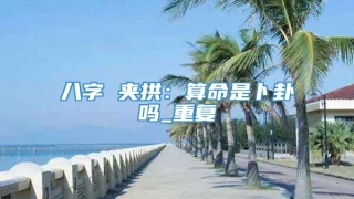 八字 夹拱：算命是卜卦吗_重复