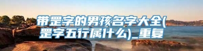 带罡字的男孩名字大全(罡字五行属什么)_重复
