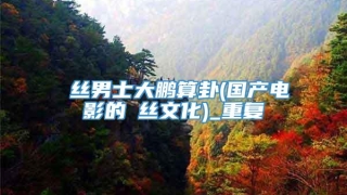 屌丝男士大鹏算卦(国产电影的屌丝文化)_重复