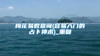 梅花易数查询(容易入门的占卜神术)_重复