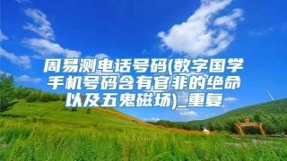 周易测电话号码(数字国学手机号码含有官非的绝命以及五鬼磁场)_重复