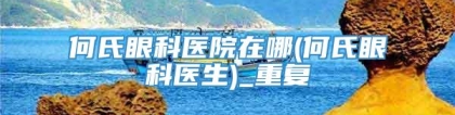 何氏眼科医院在哪(何氏眼科医生)_重复