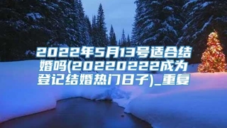 2022年5月13号适合结婚吗(20220222成为登记结婚热门日子)_重复