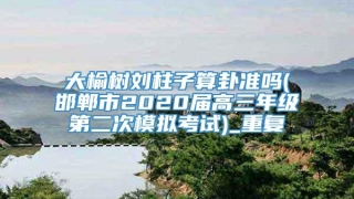 大榆树刘柱子算卦准吗(邯郸市2020届高三年级第二次模拟考试)_重复