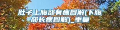 肚子上腹部有痣图解(下腹部长痣图解)_重复