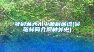 梦到从大水中顺利通过(吴敬梓简介儒林外史)