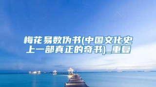 梅花易数伪书(中国文化史上一部真正的奇书)_重复