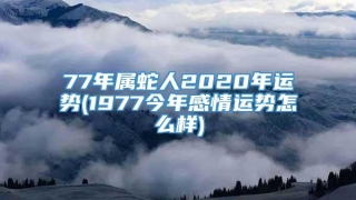 77年属蛇人2020年运势(1977今年感情运势怎么样)