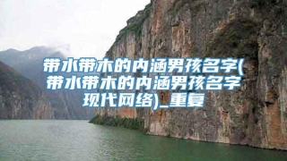 带水带木的内涵男孩名字(带水带木的内涵男孩名字现代网络)_重复